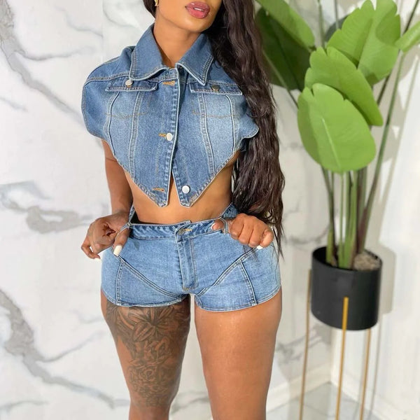 Kira Jeans Short set