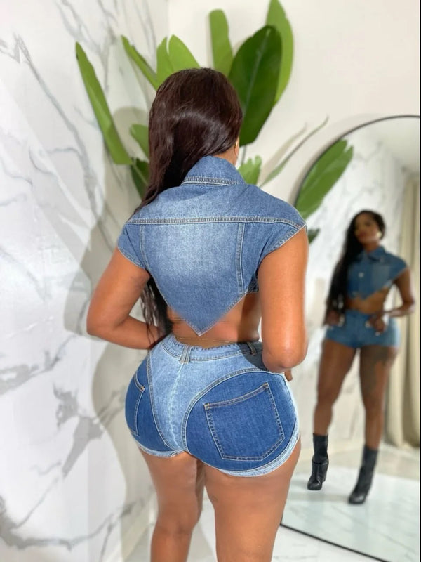 Kira Jeans Short set